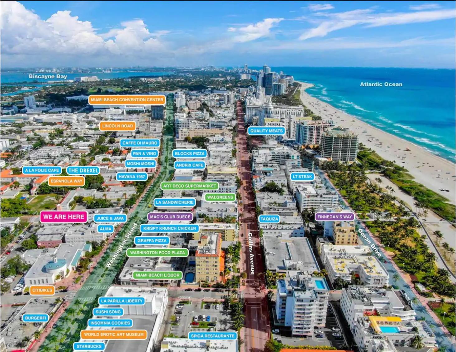 מיאמי ביץ' 2 Bedroom Apartment 3 Minute Walk To South Beach & Ocean Drive מראה חיצוני תמונה
